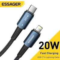 essager pd 20w usb type c cable for iphone 13 12 pro xs max fast charging for iphone charger cable for macbook ipad type c cable