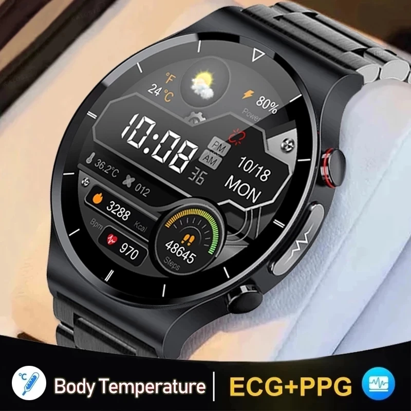 

2022 New Smart watch Men 360*360 HD Full Touch Screen Fitness Tracker Smart Watch Men ECG+PPG Heart Rate Monitor Blood Pressure