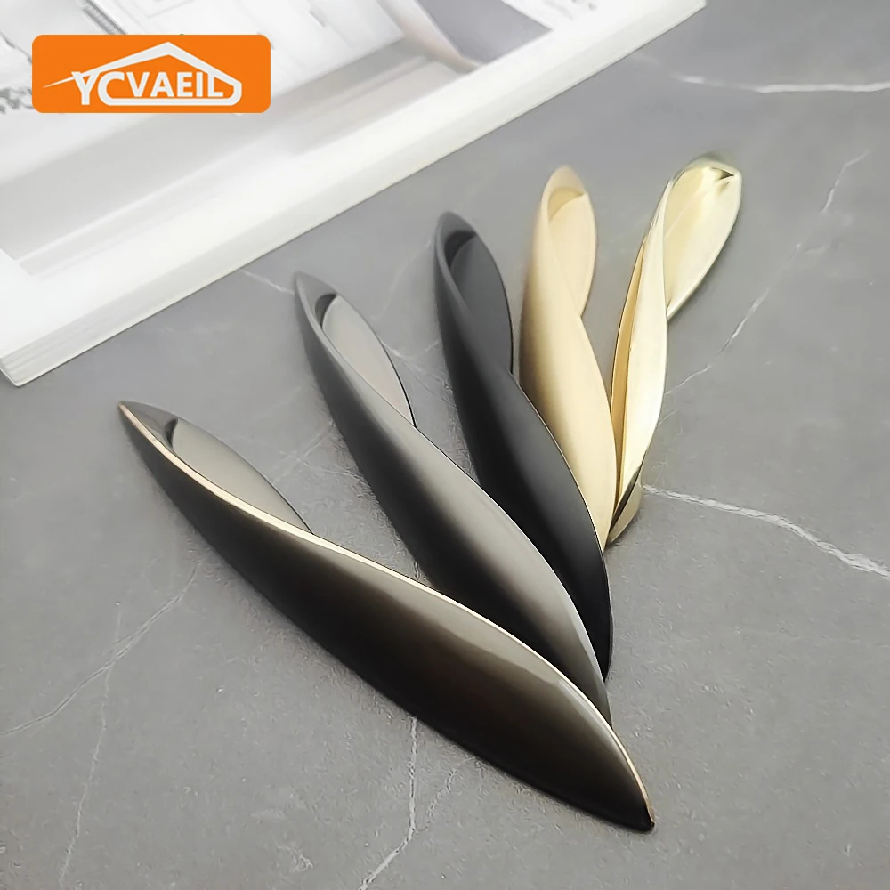 

1pcs Zinc Alloy Black Gold Furniture Handle Wardrobe Cupboard Kitchen Cabinet Door Knob Drawer Handle Hardware Pulls European