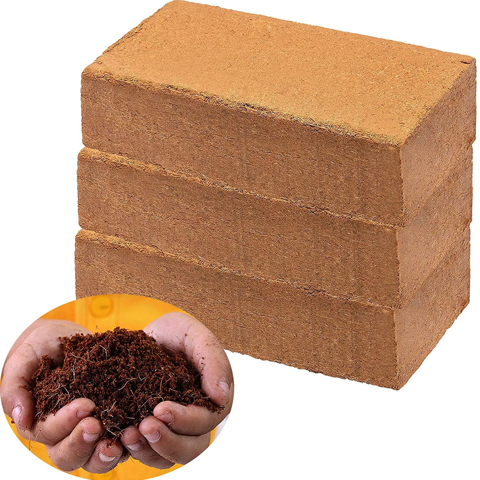 

New Coconut Brick Nutrient Soil Natural Plant Coconut Fiber Organic Nutrient Soil Coarse Grain Coconut Brick Garden Vegetable