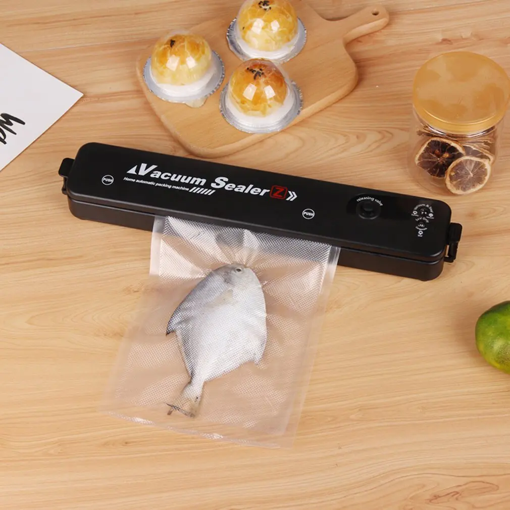 

Vacuum Sealer Packaging Machine 220V/110V Household Food Vacuum Sealer Film Sealer Vacuum Packer Including 10Pcs Bags