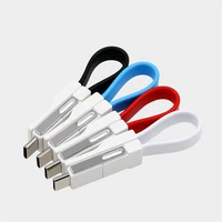 multifunction mini 3 in 1 usb cable keychain portable short micro usb type c charger cable for xiaomi android phone usb c cable