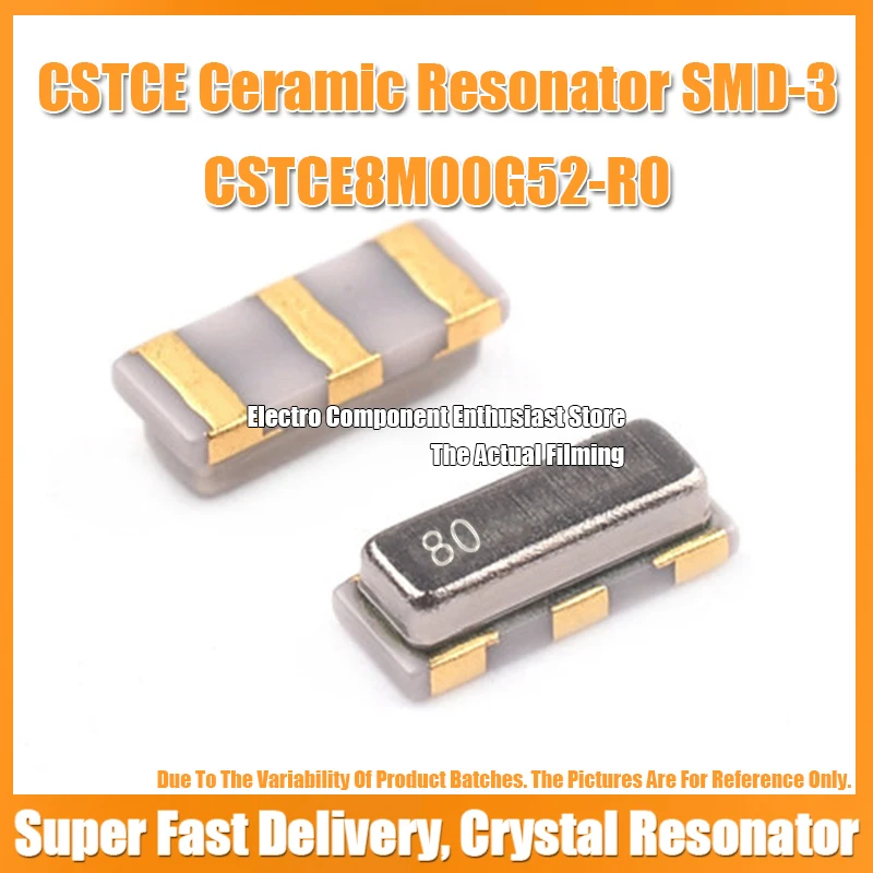 

(10PCS) CSTCE8M00G52-R0 8M 8MHZ 8.000MHZ Passive Ceramics Crystal Resonator SMD-3 3213 3.2X1.3MM 10PF ±0.5%