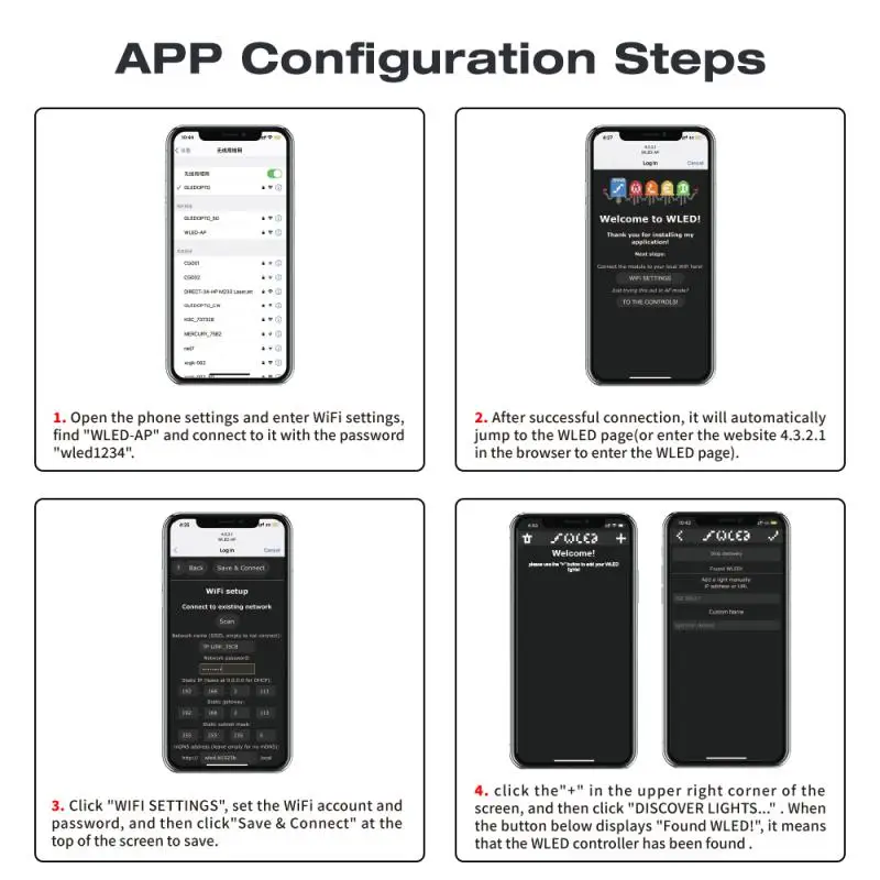 Светодиодный контроллер яркости ESP32 WLED с микрофоном