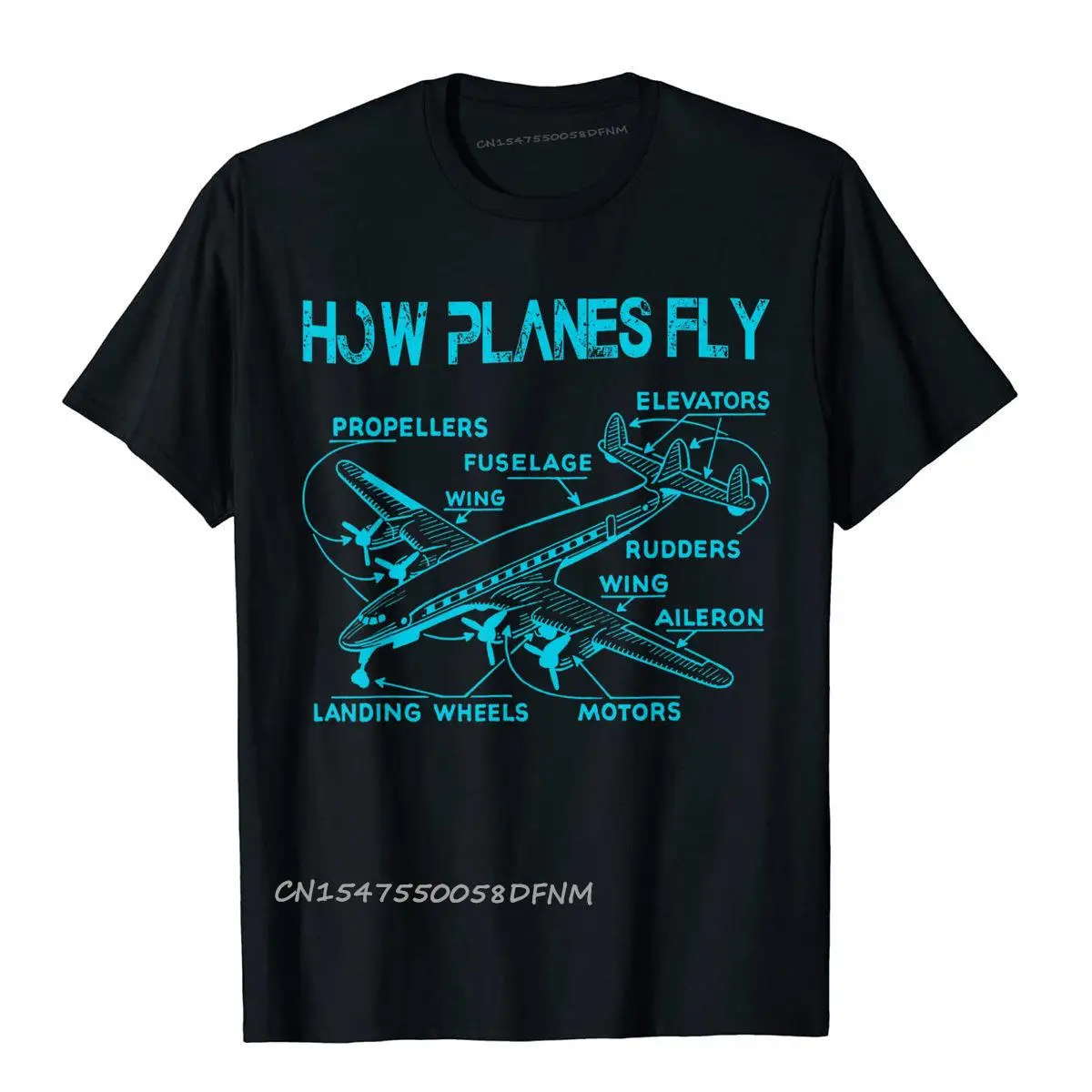 

How Planes Fly Funny Aviation Top T-Shirts Gothic Slim Fit Men Tops Tees Oversized Cotton Manga Tshirt