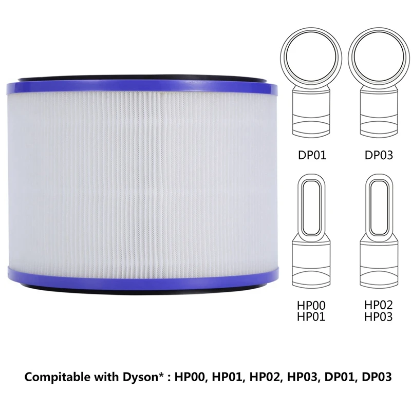 2 сменных HEPA-фильтра для Dyson Pure Hot + Cool Link HP00 HP01 HP02 HP03 DP01 HEPA-фильтр очистителя воздуха