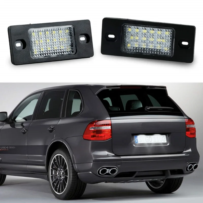 

2pc for VW Golf 4 5 Passat B5.5 Jetta MK5 Touareg Tiguan Wagon Porsche Cayenne LED Number License Plate Light Lamp White