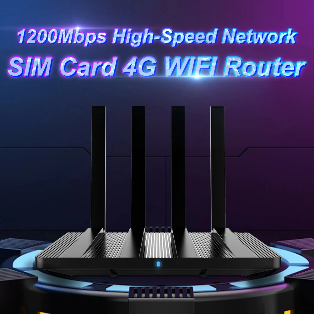 Cioswi 4G LTE Router 1200Mbps Wireless Routers 2*LAN Sim Cards Slot Solution CAT4 Modem Home Hotspot WIFI |