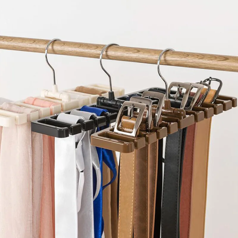 Tie Belt Hanger Wardrobe Belt Rotating Organizer Rack Multifuctional Scarf Hanger Home Closet Storage Holder Accessories
