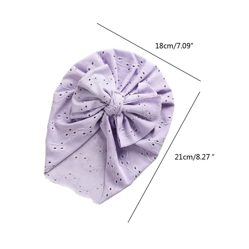 Baby Newborn Hat Spring Lace Hollow Breathable  Bow Knotted Polyester Hats for Newborn Infant Headwear Baby Shower Party enlarge