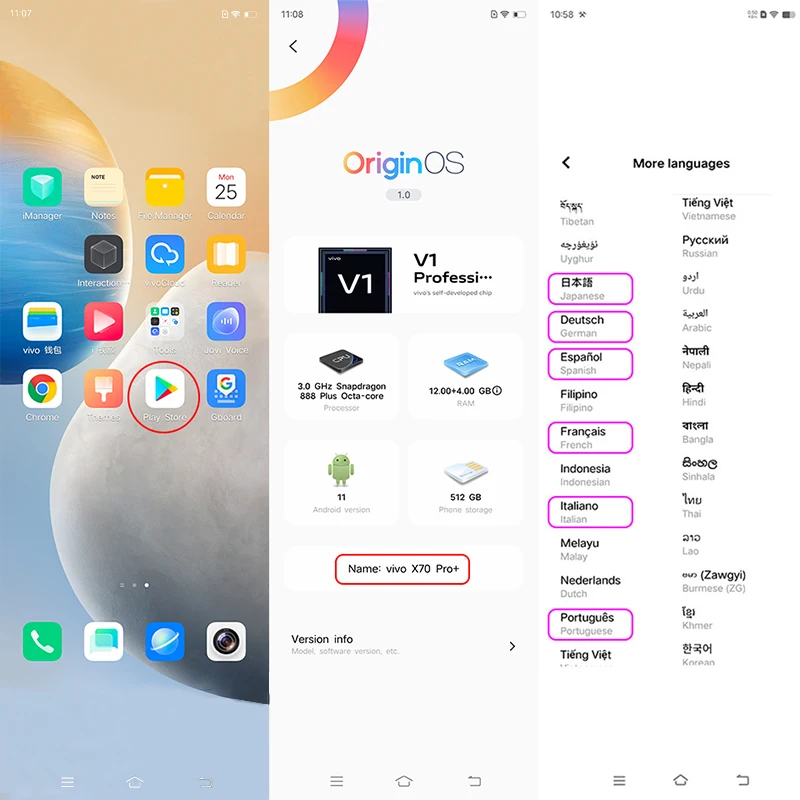 Tanie Oryginalny Telefon Komórkowy Vivo X70 Pro Plus 5G 6.78 Cal 120Hz AMOLED Zakrzywiony Ekran Snapdragon 888 Plus 50MP Quad Camera NFC