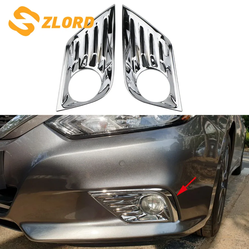 

For Nissan Teana Altima Accessories Car Front Fog Light Strips Decoration Cover Exterior Chromium Modification Product 2017 2017