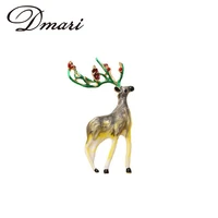 dmari women brooch korean fashion style enamel bucks lapel pins christmas deer badge party accessories luxury jewelry2022