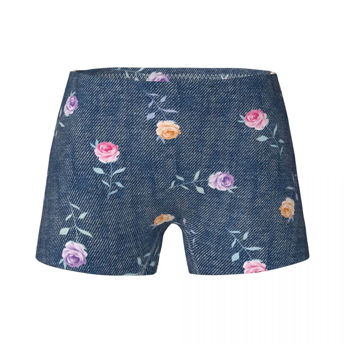 

Denim With Flower Pattern Child Girls Underwear Kids Cute Boxer Briefs Cotton Teenage Panties Underpants For 4-15Y