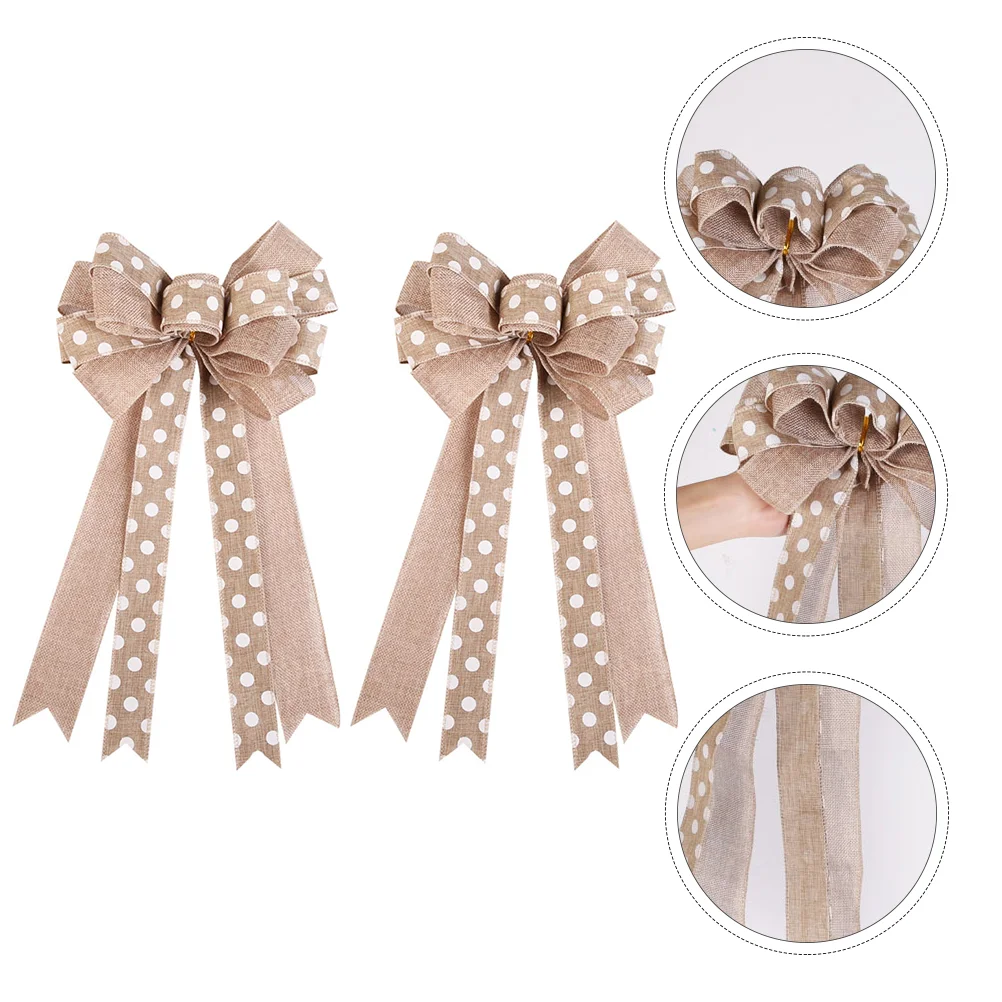

Christmas Bows Bowtree Ribbon Bowknot Decoration Presents Crafts Giftsxmas Holiday Bowknots Burlap Wreath