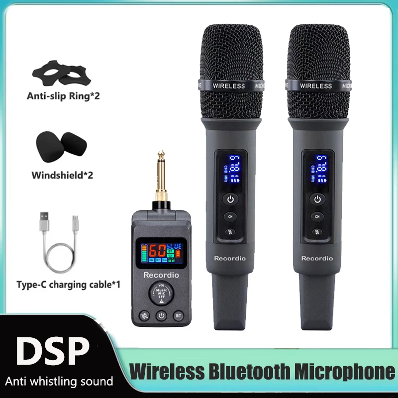 Беспроводной микрофон UHF Bluetooth ручной DSP