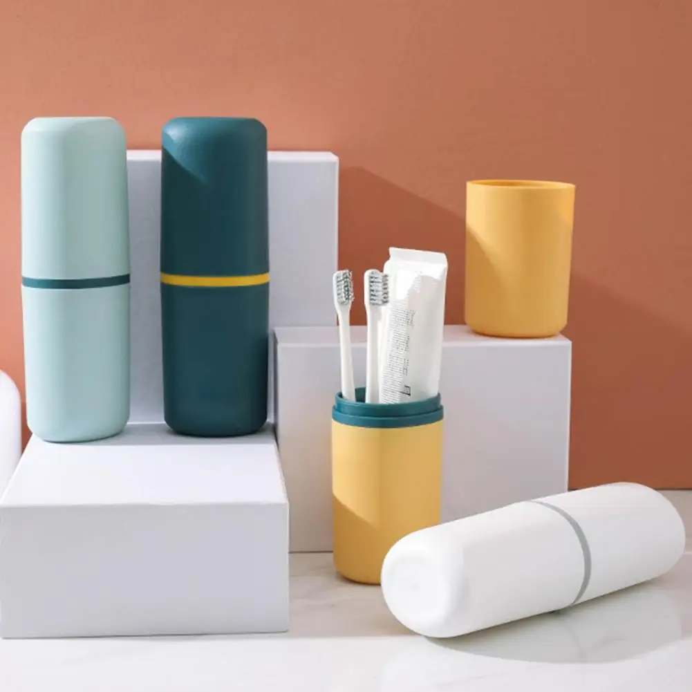 

Toothbrush Mug Practical Portable Good Sealing Hotel Accessory Washing Mouth Cup Toothbrush Holder