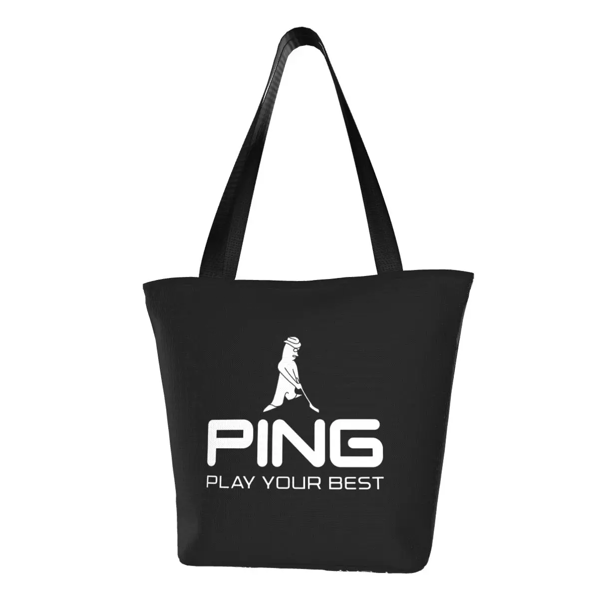

Custom Golf Logo Shopping Canvas Bag Women Recycling Groceries Tote Shopper Bags