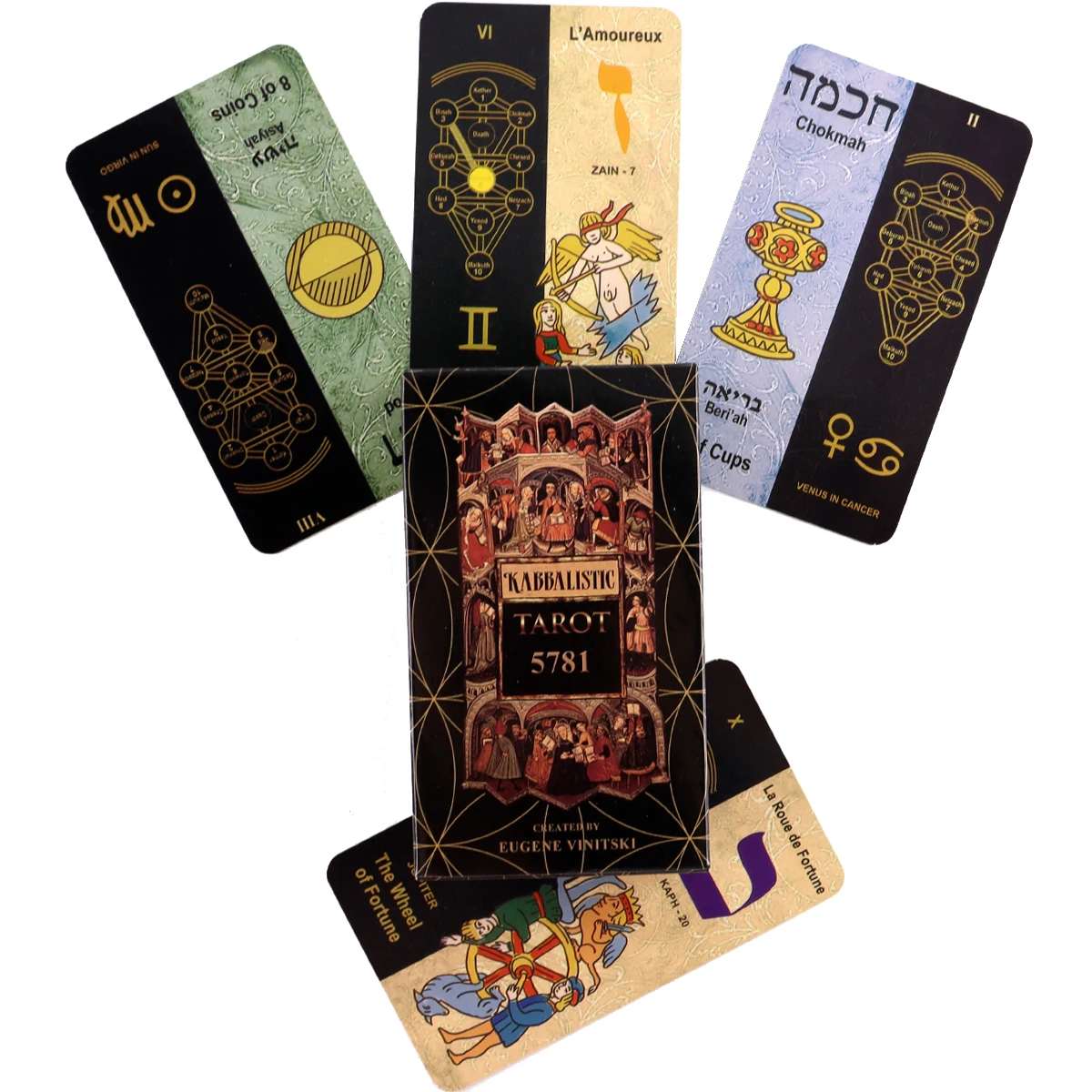 

Колода kabbalism Tarot 5781-уникальные иллюстрированные открытки кабала, цветное издание Юджина винитски