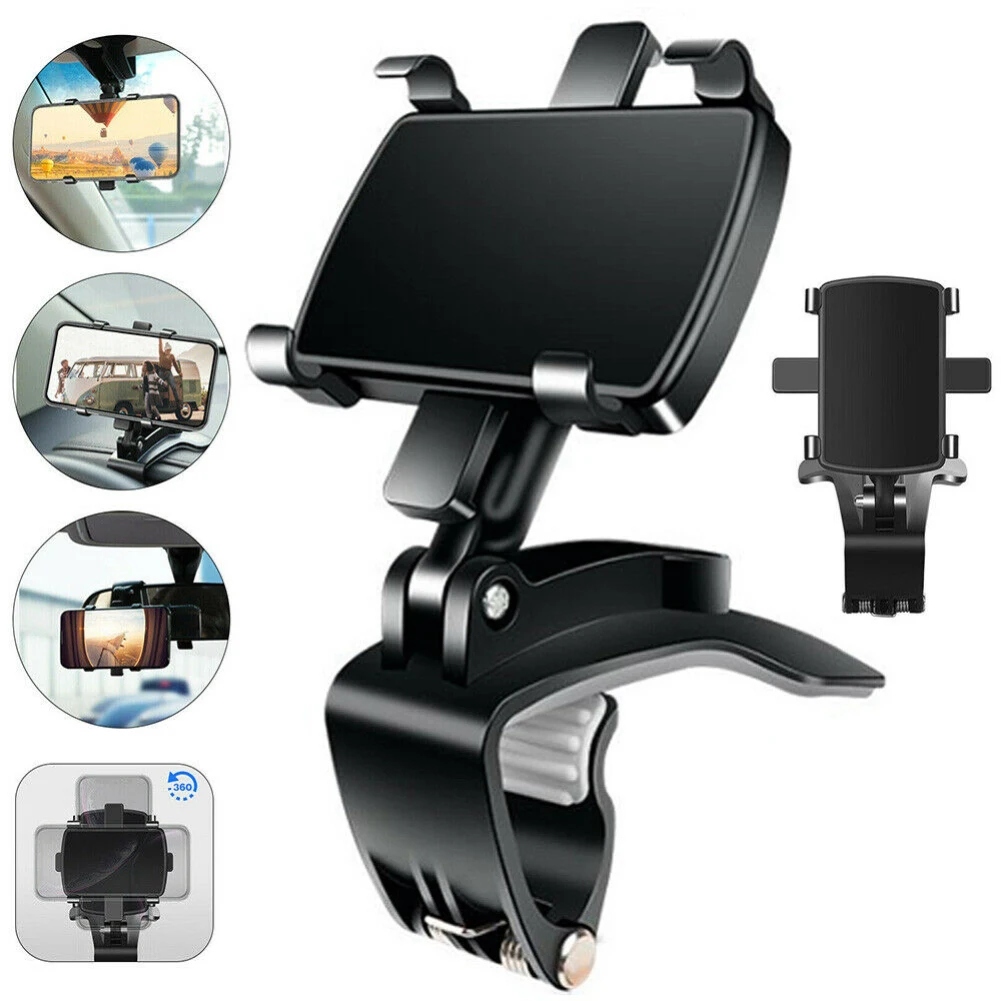 

Car Cell Phone Holder for Car Clip Mount Stand Suitable for Smartphones Car Phone Holder Mount 360 Degree Rotation Dashboard