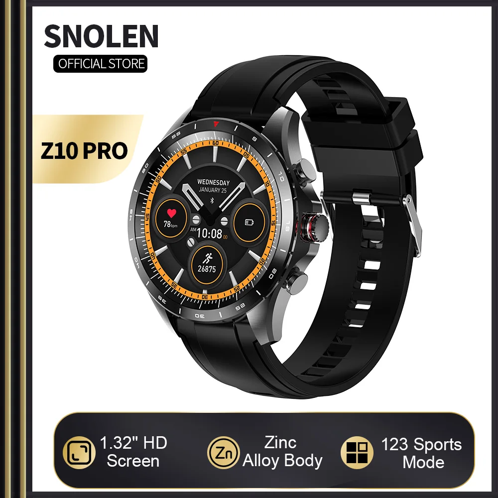 

Original Snolen Z10Pro Smart Watch 1.32'' Large Screen Men & Women's Smartwatch Built-in GPS IP67 Waterproof with 100+ Sports