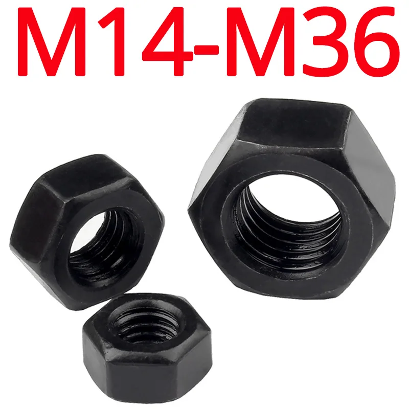 M14 M16 M20 M22 M24 M27 M30 M36 GRADE 8.8 Steel Hexagon NUT Hex Nuts High Quality Metric Large Nut For Screws Bolts |