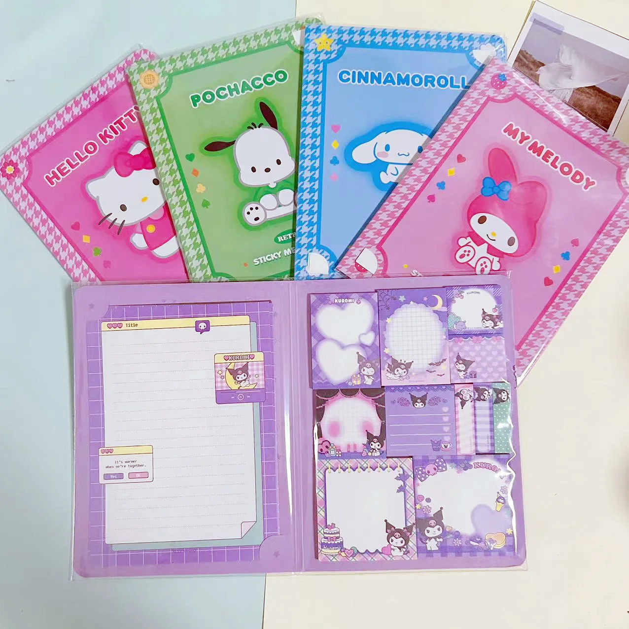

Cartoon Kitten Post It Notes Set Convenience Book Note Book Cute Melodying Paste Notepad Stationery Student Stationery GIRL Gift