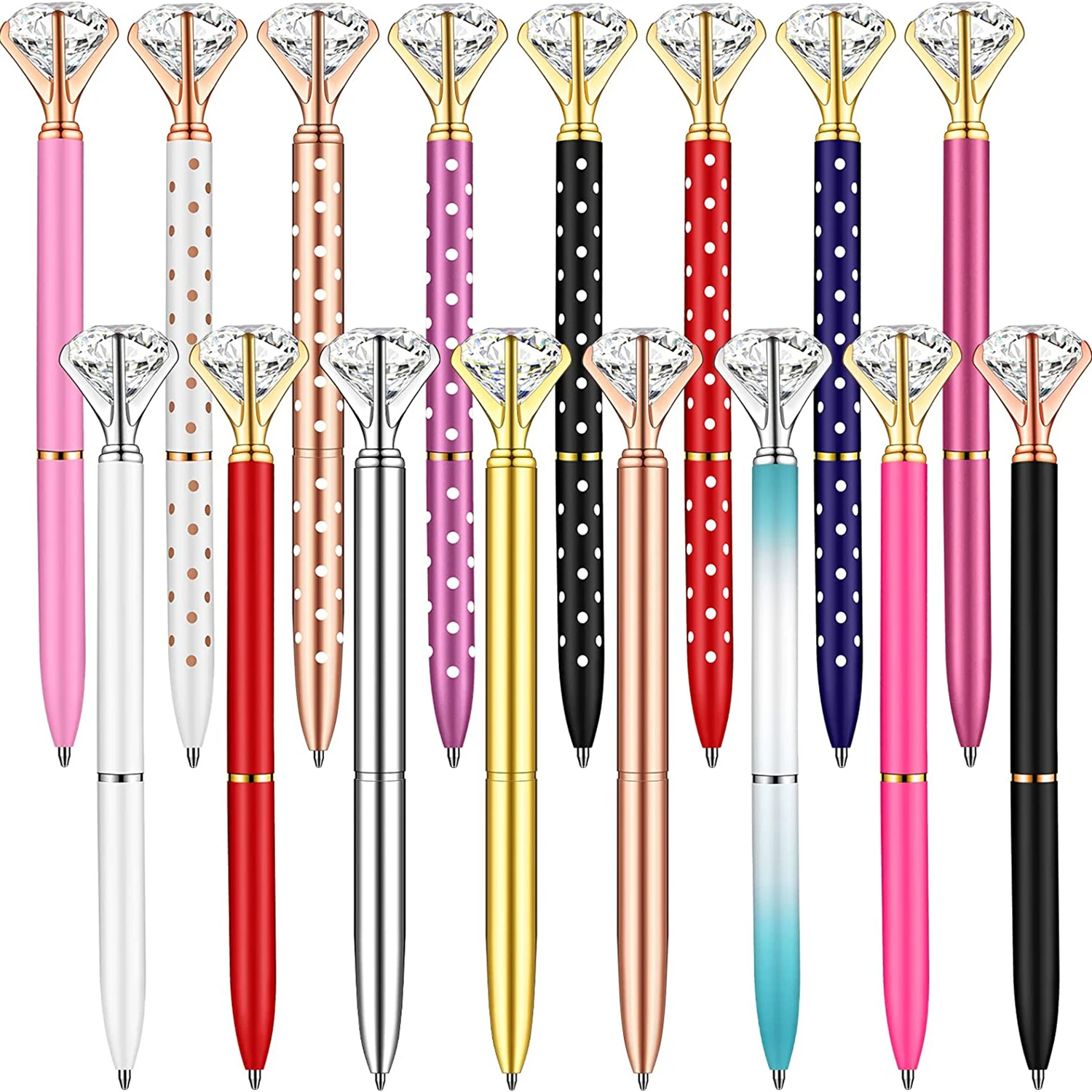 

Diamond Pens Large Crystal Diamond Ballpoint Pen Bling Metal Ballpoint Pen Black Ink School Supplies, Wedding Bridal Shower Gift