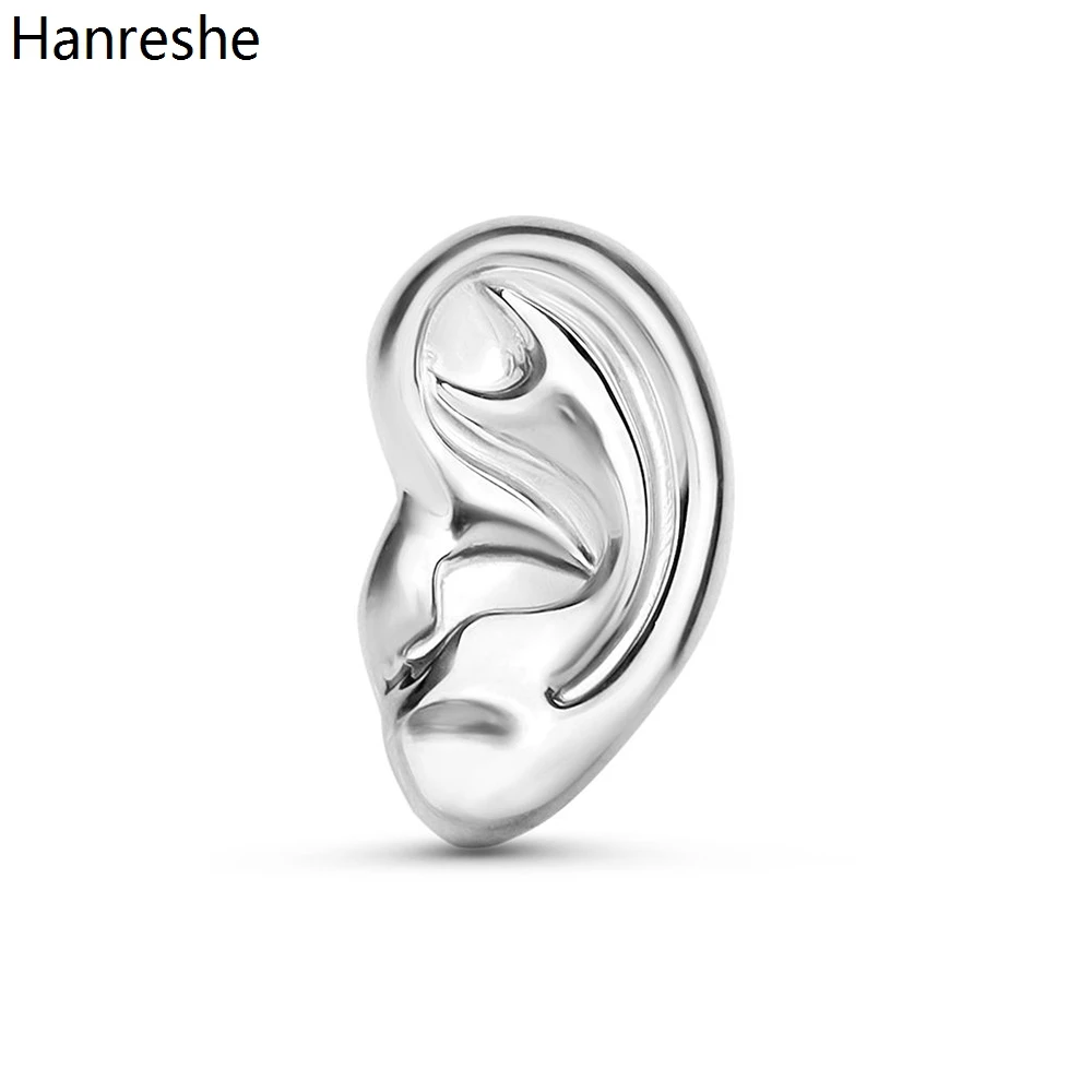 

Hanreshe Silver Plated Ear Brooch Pin Medical Organology Medicine Lapel Backpack Metal Badge Jewelry Gift for Nurse Doctor
