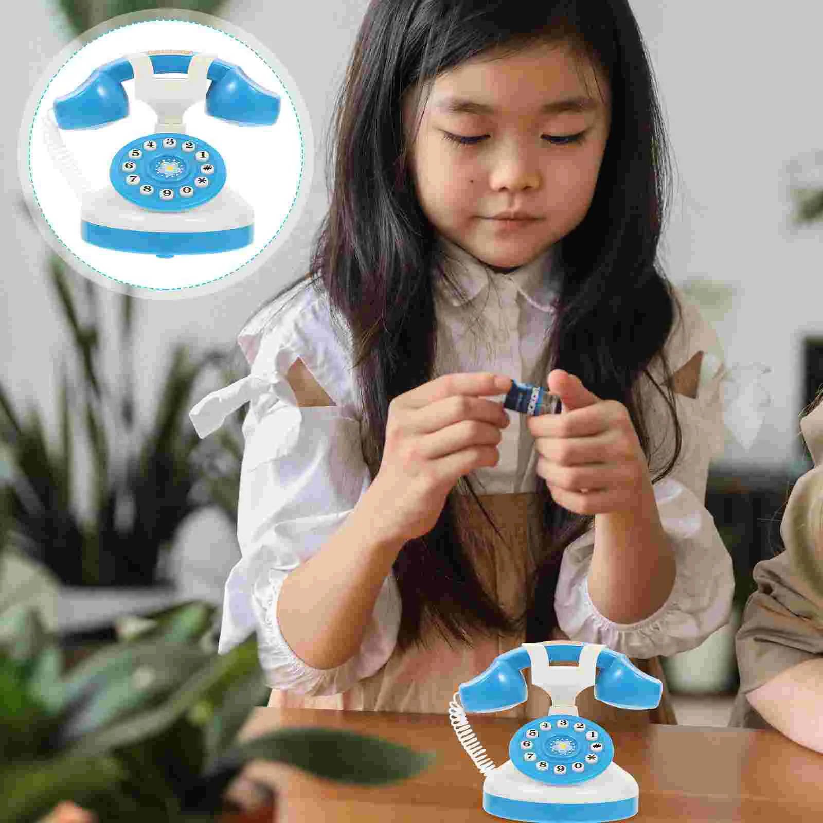 

Simulated Phone Telephone Toy Fake Child Role-playing Children House Plaything Small Kids Baby Music