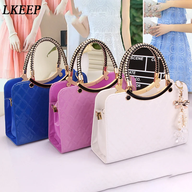 

High Quality Ladies Handbag Satchels New Women Handbag PU Leather Handle Bags Fashion Large Capacity Pendant Satchel Bag