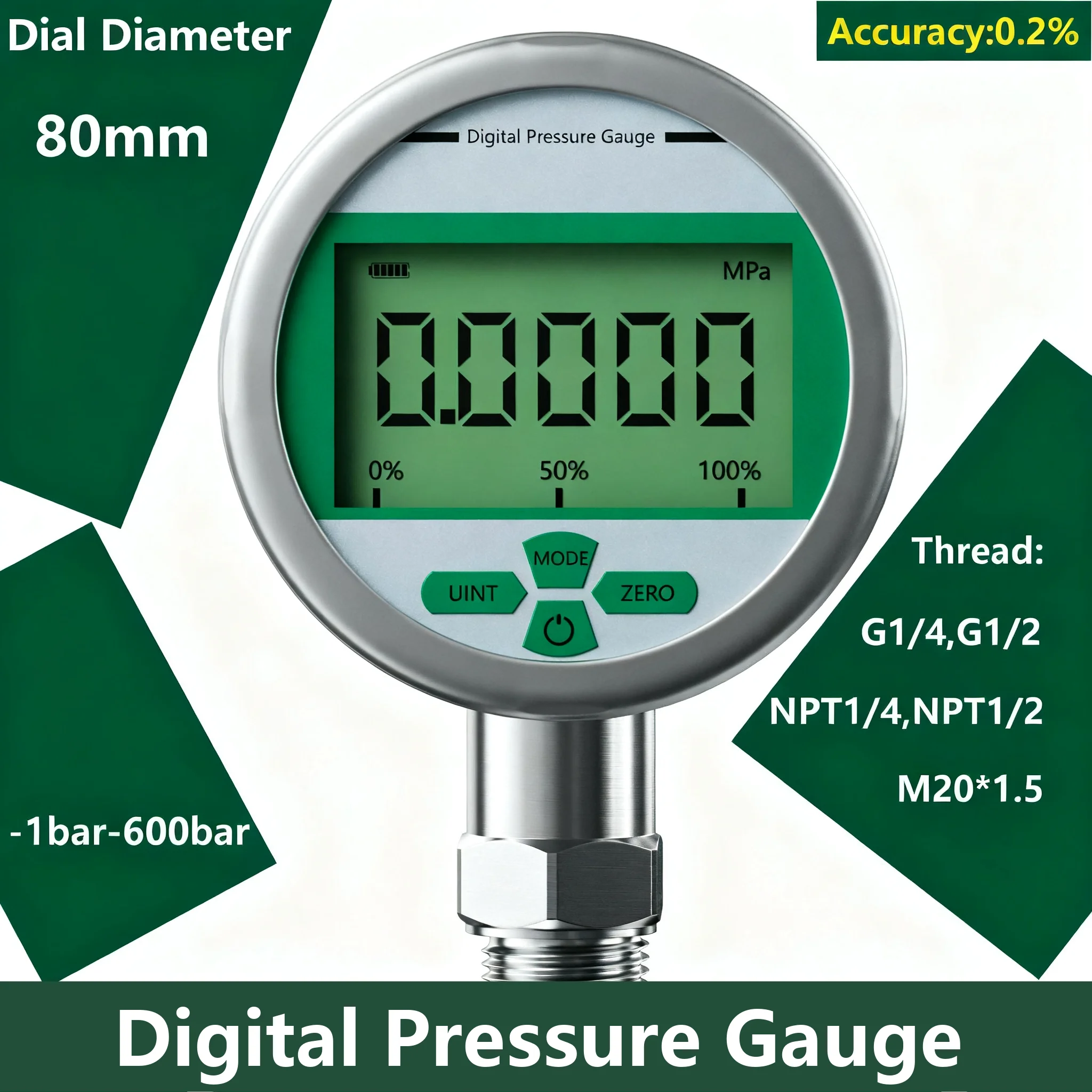 

Цифровой манометр Vadias 0,1-60 МПа
