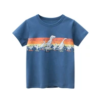 t shirt kids summer clothes boy short sleeve animal dinosaur pattern tops breathable soft casual tee for toddlers