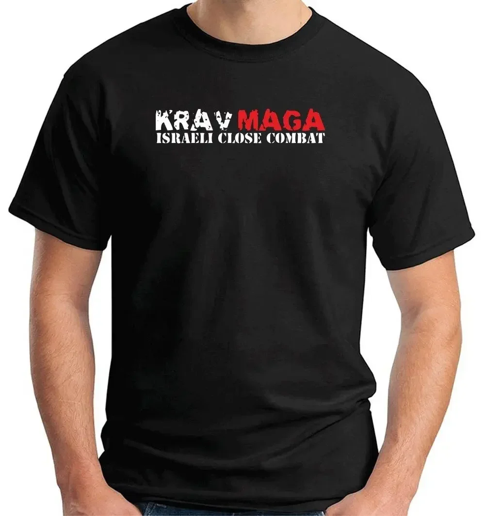 Футболка израильского закрытого боевого искусства Krav Maga 100% хлопок с круглым
