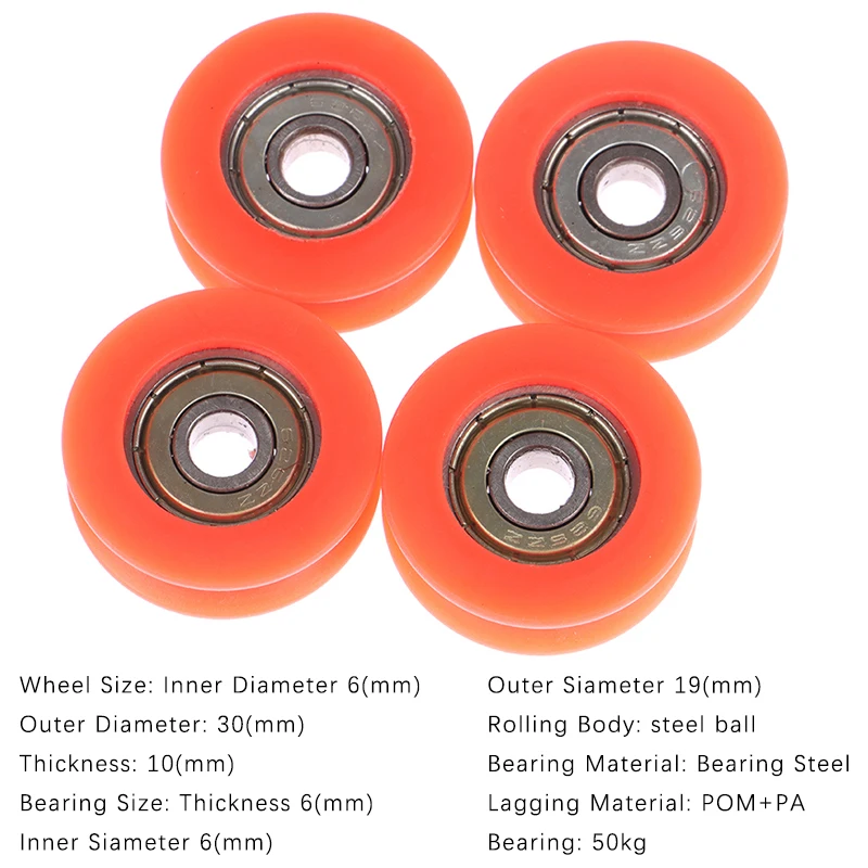 

4 шт., U-образный ролик для раздвижных дверей