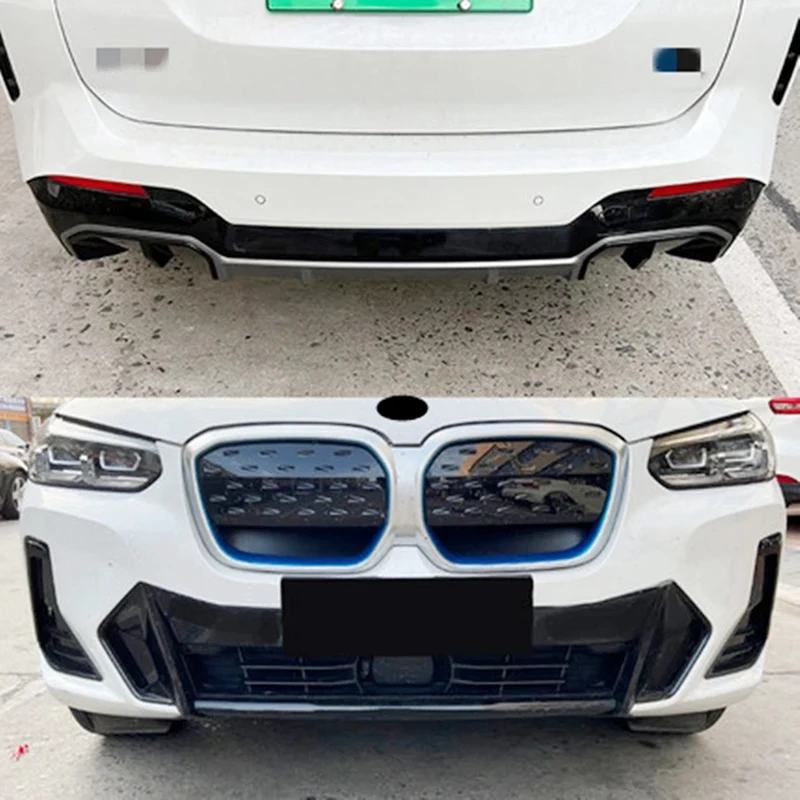 

4Pcs Car Tail Rear Lip Spoiler Fog Lamp Frame Decorative Sticker For BMW Ix3 2022 Car Accessories