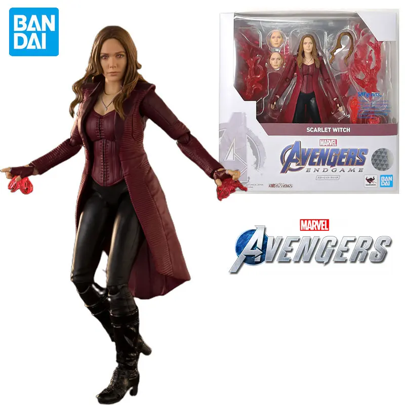 

Фигурки героев аниме Bandai SHF Marvel Мстители: финал, Алая ведьма, коллекционные игрушки, изысканный подарок, игрушки для детей