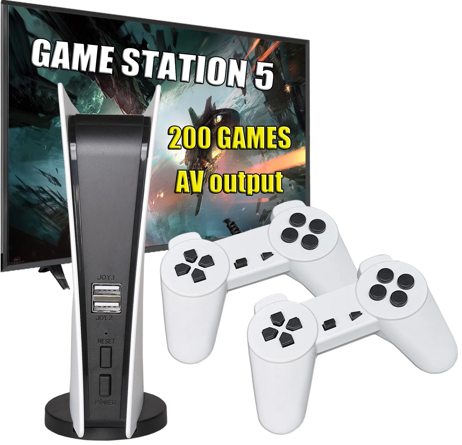 

GS5 Game Station 5 Console TV Video Game Consola AV Output USB Wired Controller 200 Retro Games In Handheld Gaming Players