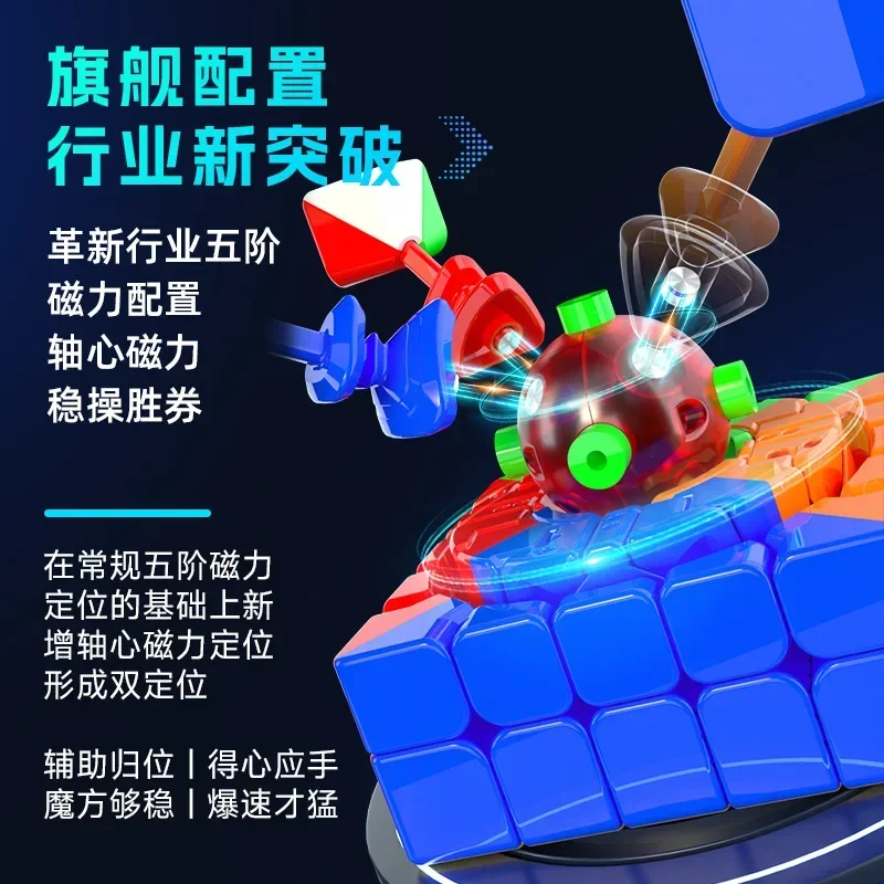 Qiyi XMD Hong 5x5 Magnetic Speed Magic Cube Профессиональная Игрушка-головоломка Без Наклеек Для