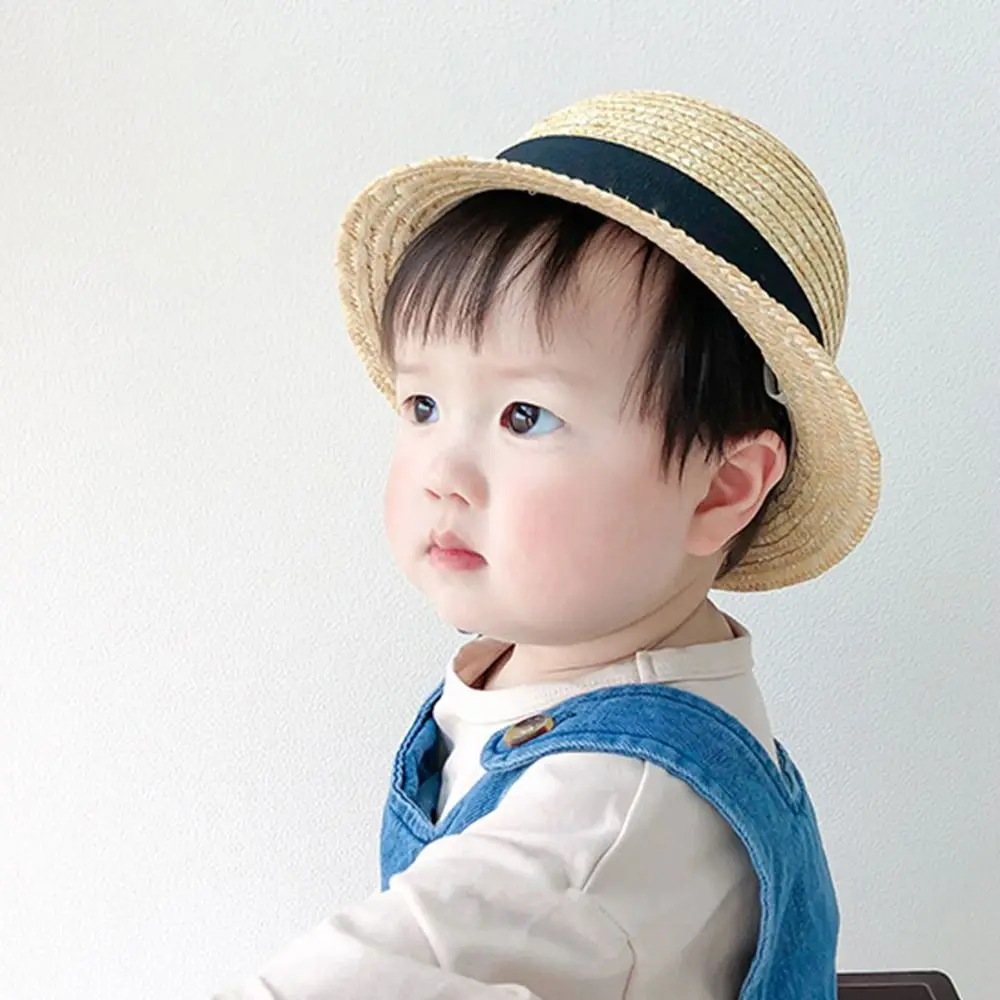

Cap Summer Beach Hat UV Protection Autumn Children Sun Visor Hat Korean Style Cap Baby Outdoor Hat Kids Straw Hat