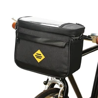 cycling bicycle insulated front bag mtb bike phone holder handlebar bag basket pannier cooler bag with strip bike accessories