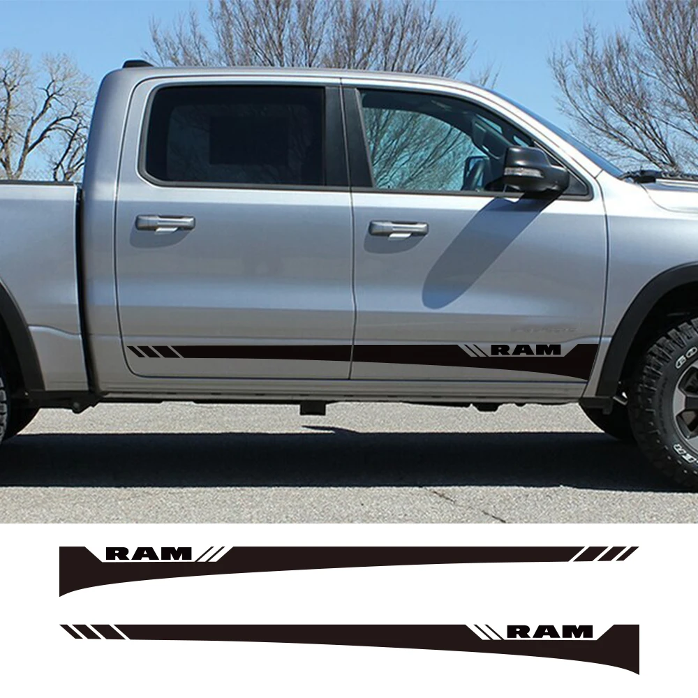 Наклейки на дверь и боковую юбку пикапа для Dodge RAM 1500 2500 Rebel Truck графическая