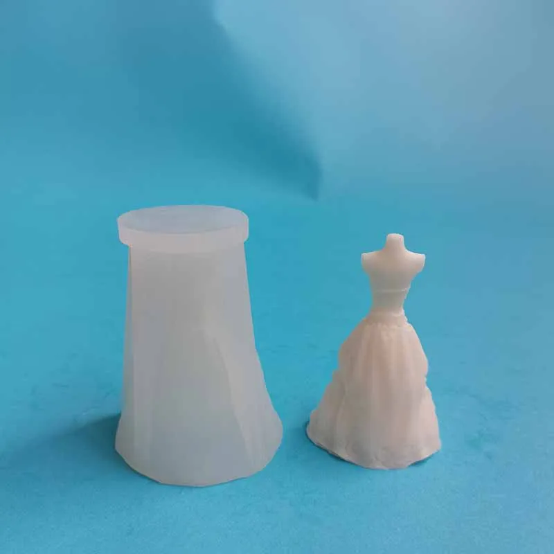 DIY свадебное платье силиконовая форма женская юбка ароматическая свеча ручной