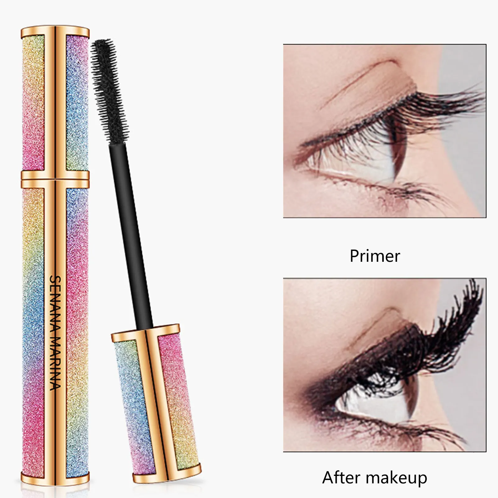 

Waterproof Non-blooming Slender Mascara Lengthening Black Lash Eyelash Extension Long-wearing Makeup Mascara Mild Beauty Eyes