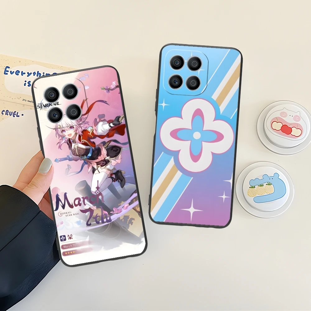 Honkai Star Rail March 7th Mobile Phone Case for Huawei Honor 90 80 70 60 50 30 20 10 9 8 7 Pro S SE Lite 5G Black Cover Shell