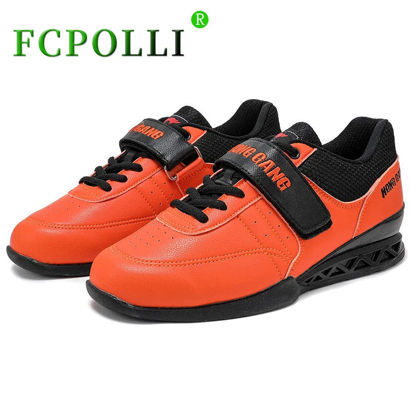 

2022 New Men Women Weight Lifting Shoes Orange Youth Squat Shoes Comfortable Weight Lifting Sneakers Couples Size 36-45