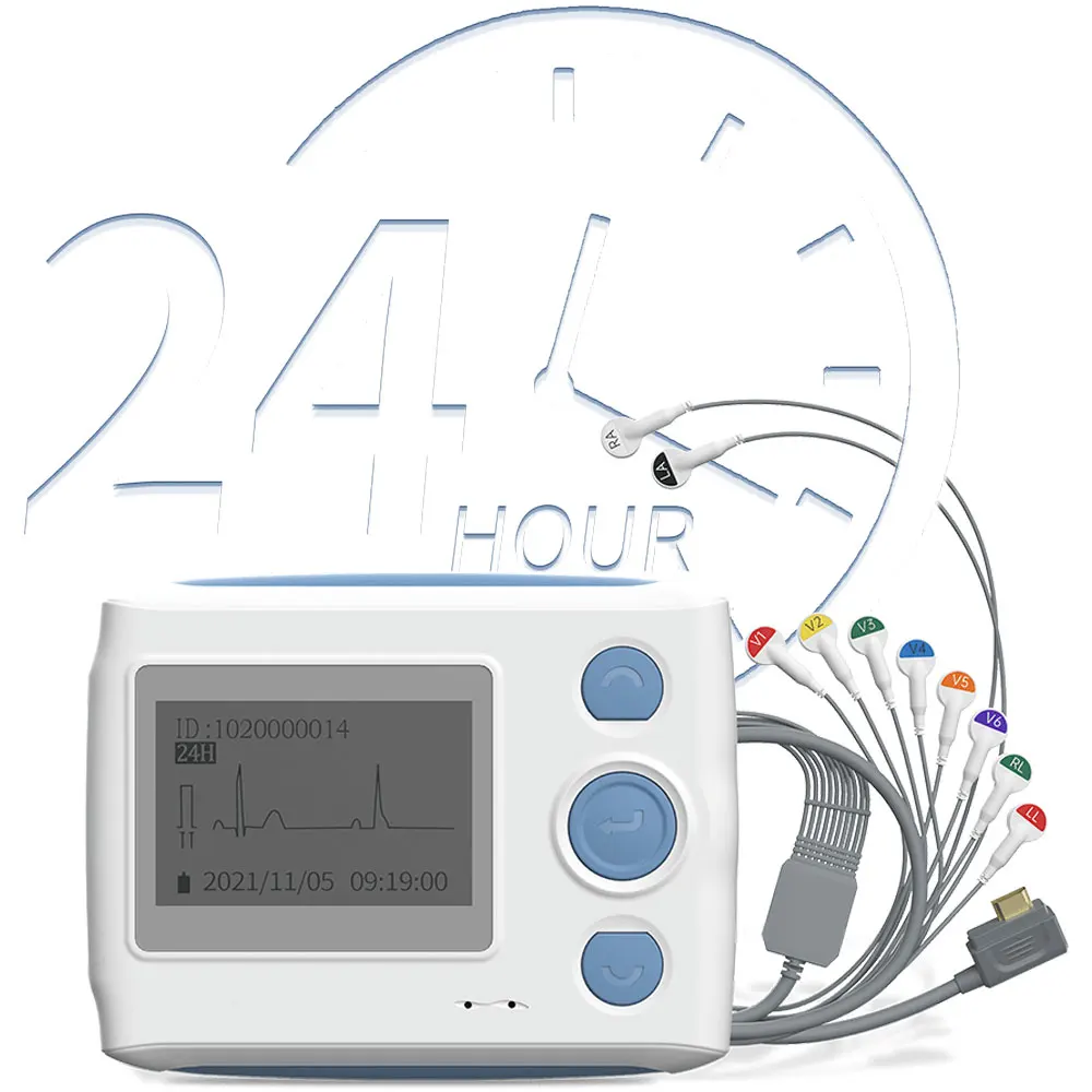 

24 часа AI ECG EKG монитор, непрерывное отслеживание ЭКГ, 12 выводов, Holter отслеживание, анализ искусственного интеллекта, диагностика, ненормальны...