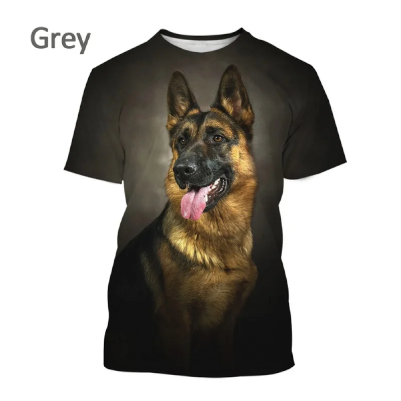 Новая футболка унисекс с 3D принтом собаки милая немецкая овчарка мужская рубашка