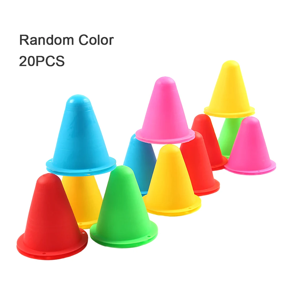 

Random Color Windproof Soccer Practice Adult Kids Roller Skating Training Cones Traffic Road Outdoor Equipment Stadium Portable