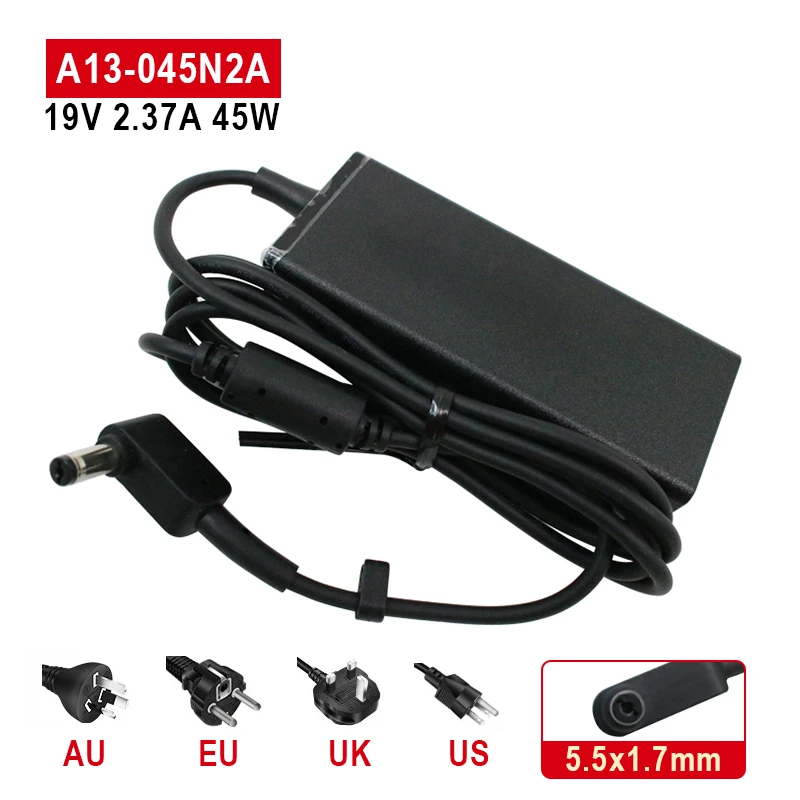 

19V 2.37A 45W 5.5*1.7mm A13-045N2A Laptop Adapter Charger for Acer Aspire 3 A314-31 A515-51-3509 E5-573-516D S7 391 V3